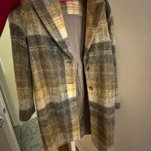 Plaid Wilfred Wool Alpaca Coat